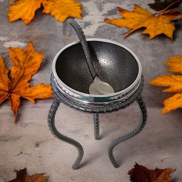 Inspired Generations Benzy Bowl With Stand Spoon Metal Witchy Goth‎ Whimsigoth. - Picture 15 of 16